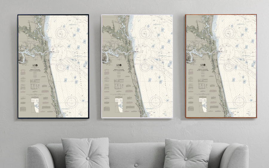 Amelia Island Nautical Chart Art