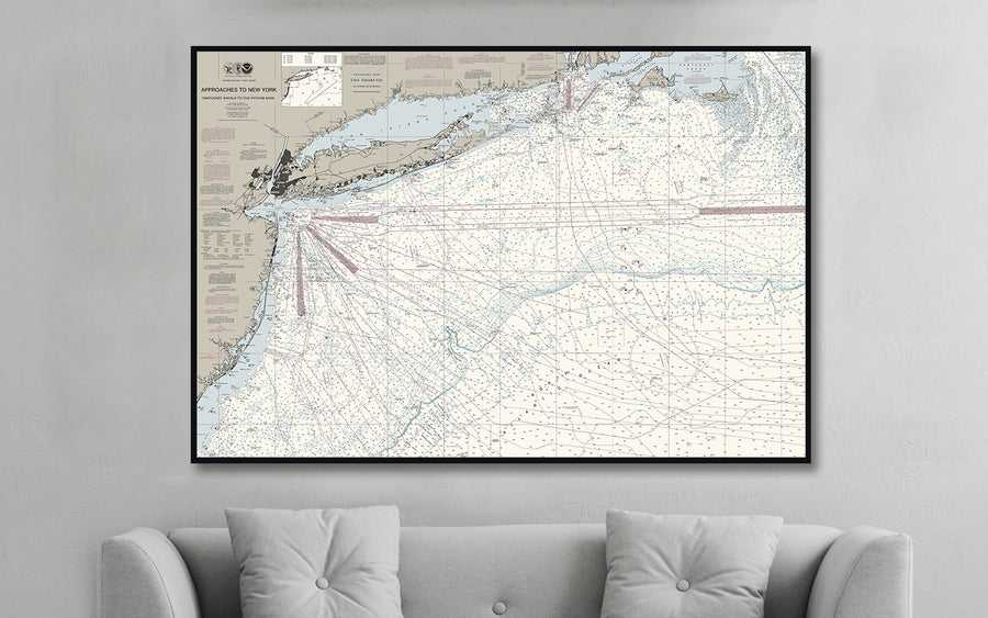 Approaches To New York - Nantucket Shoals To Five Fathom Banks Nautical Chart