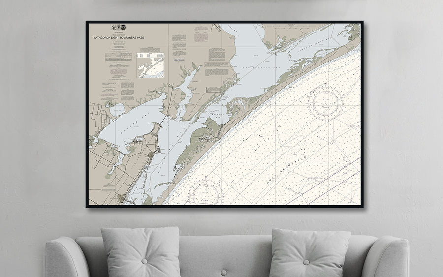 Matagorda Light to Aransas Pass Nautical Chart