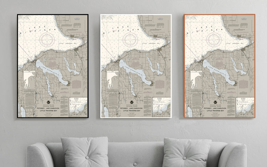 Petoskey Lake Charlevoix & Little Traverse Bay Nautical Chart