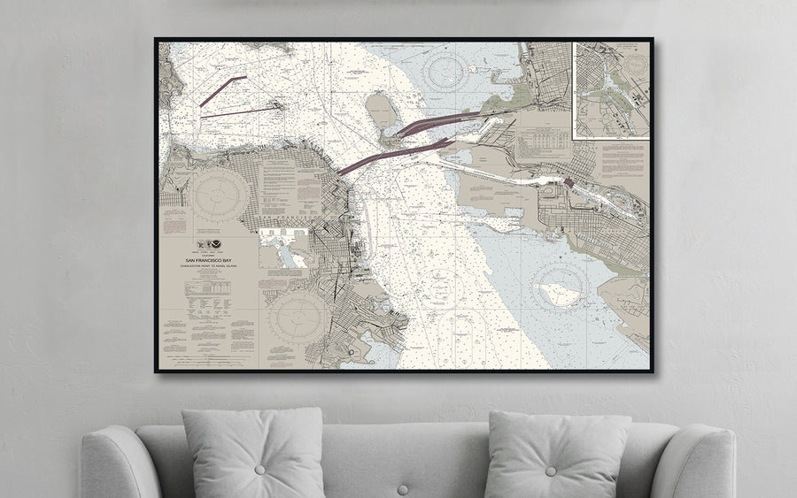 San Francisco Bay Candlestick Point to Angel Island Nautical Chart