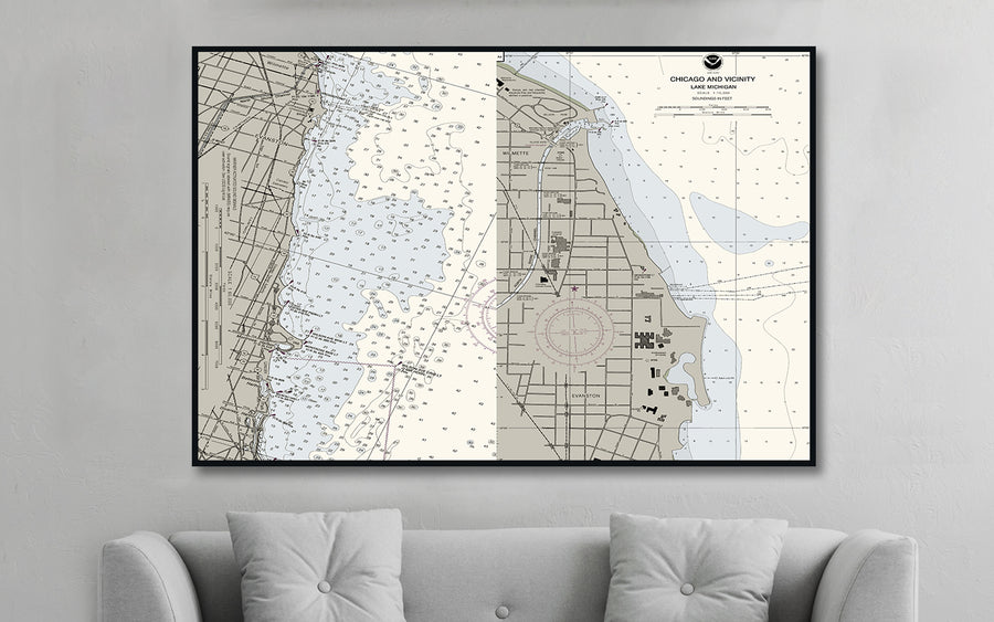 North Chicago Wilmette Evanston Nautical Chart