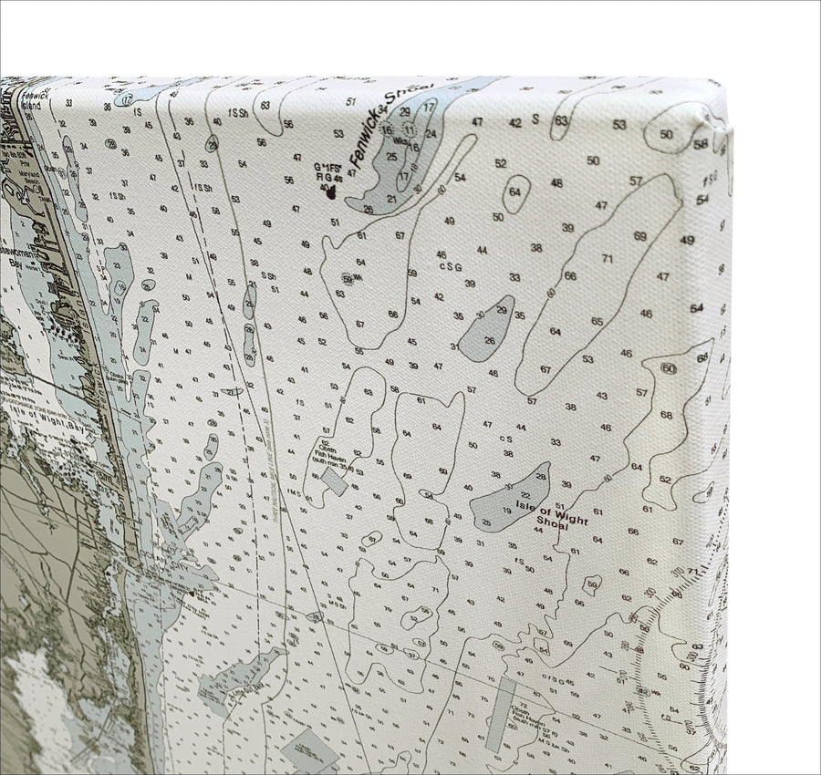 Mt Desert Island, Frenchman, Blue Hills Bay Nautical Chart Art