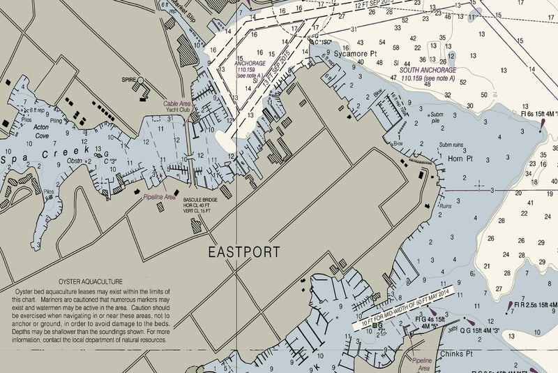 Annapolis Harbor Nautical Chart — print detail 2