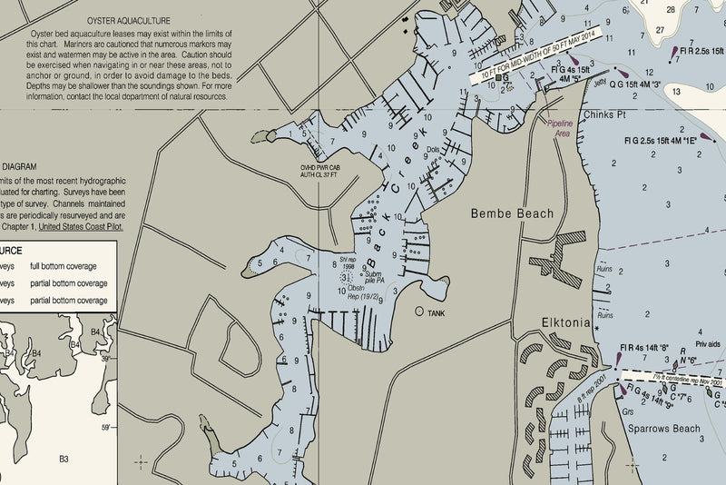 Annapolis Harbor Nautical Chart — print detail 3