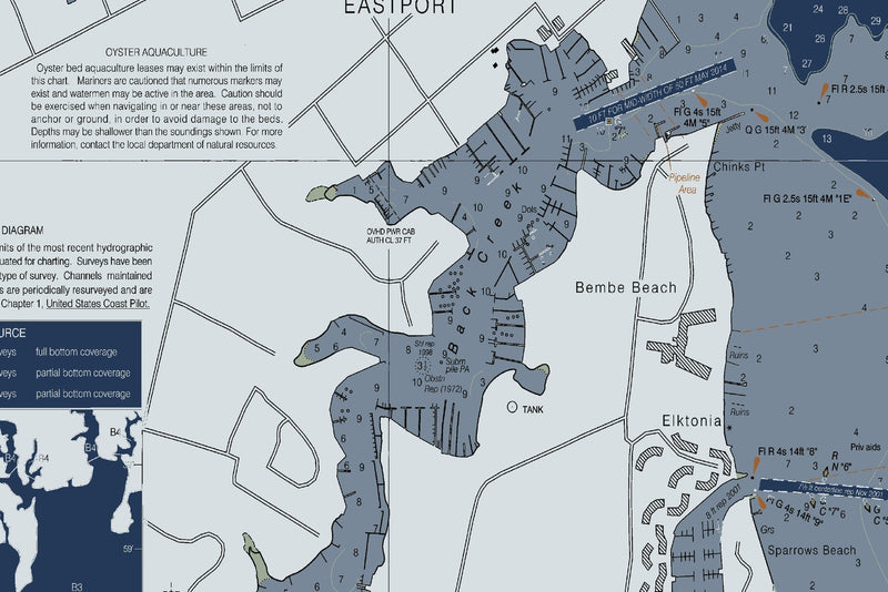 Annapolis Harbor Nautical Chart — Modern Edition — print detail 3