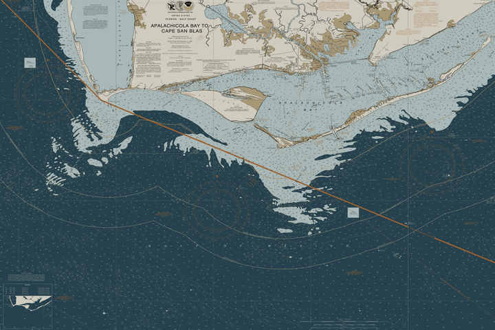 Apalachicola Bay to Cape San Blas - St Vincent Island, St George Island - Nautical Chart — Heritage Edition