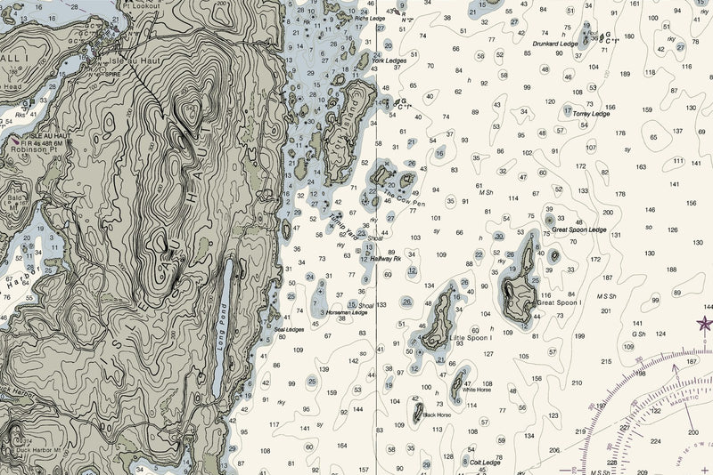 Approaches to Blue Hill Bay — print detail 1