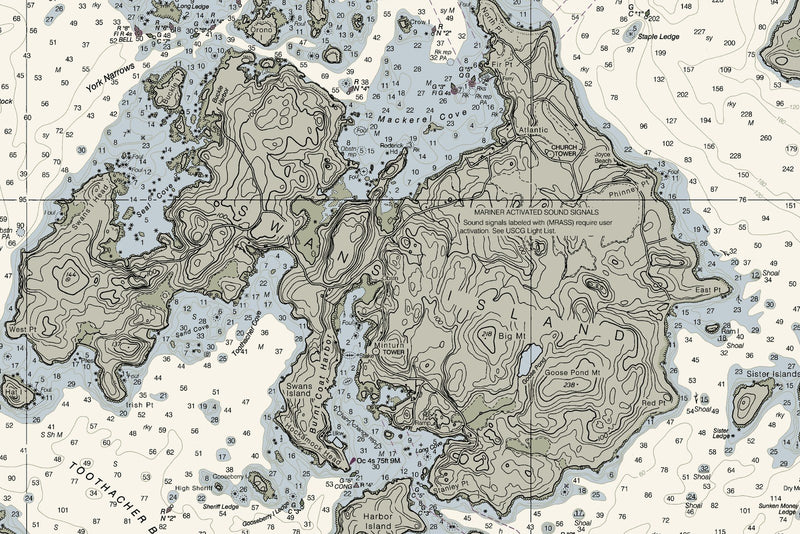 Approaches to Blue Hill Bay — print detail 2