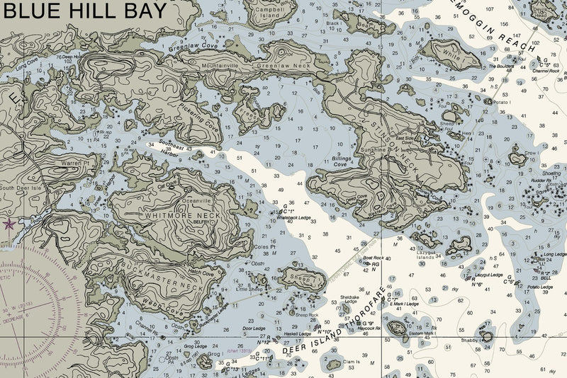 Approaches to Blue Hill Bay — print detail 3