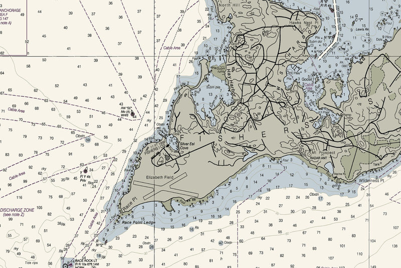 Approaches to New London Harbor — print detail 1