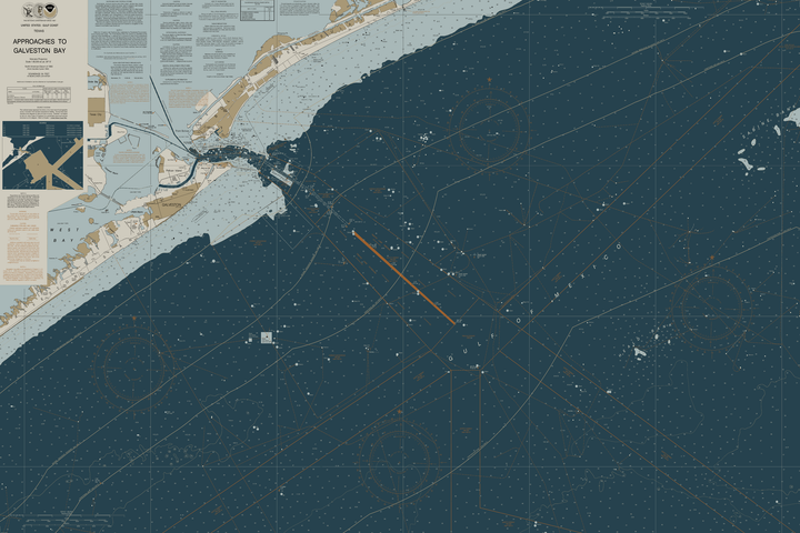Approaches to Galveston Bay Nautical Chart — Heritage Edition