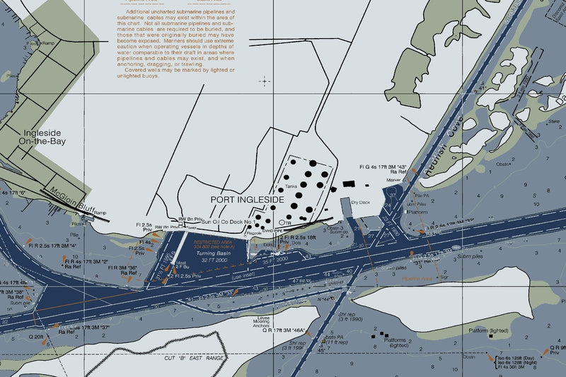 Aransas Pass to Corpus Christi — Modern Edition — print detail 3