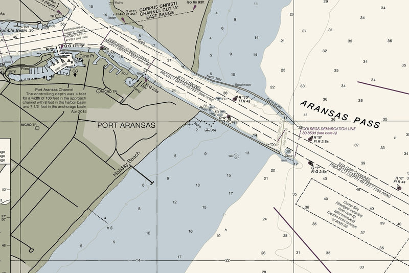 Aransas Pass to Corpus Christi — print detail 1