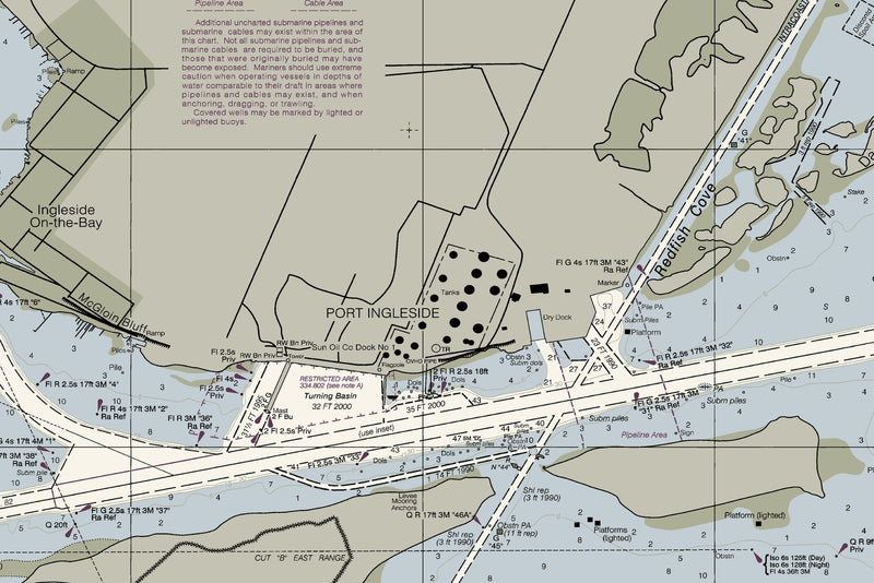 Aransas Pass to Corpus Christi — print detail 2