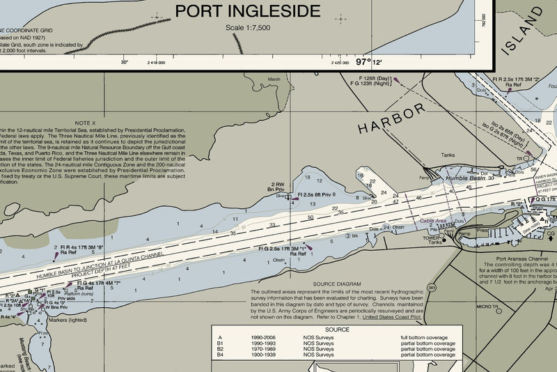 Aransas Pass to Corpus Christi — print detail 3