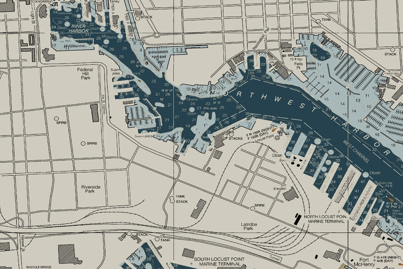 Baltimore Harbor — Heritage Edition — print detail 2
