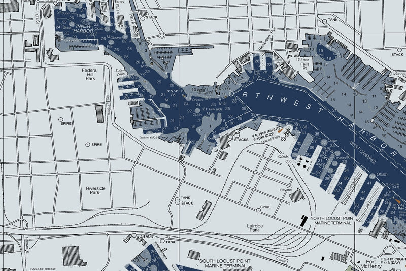 Baltimore Harbor — Modern Edition — print detail 2