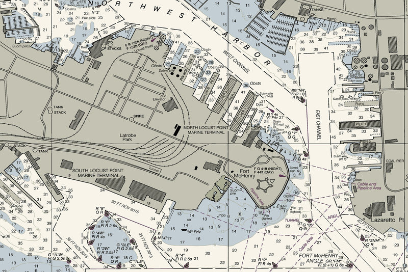 Baltimore Harbor — print detail 2