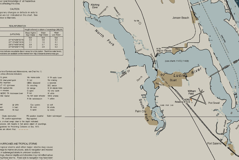 Bethel Shoal To Jupiter Inlet Nautical Chart — Heritage Edition — print detail 3