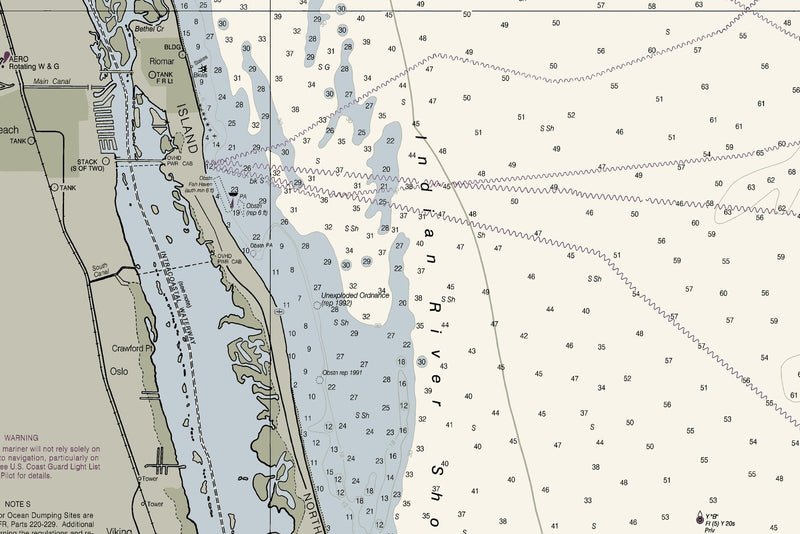 Bethel Shoal To Jupiter Inlet Nautical Chart — print detail 1