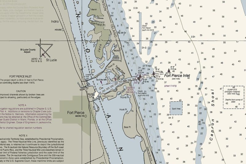 Bethel Shoal To Jupiter Inlet Nautical Chart — print detail 2