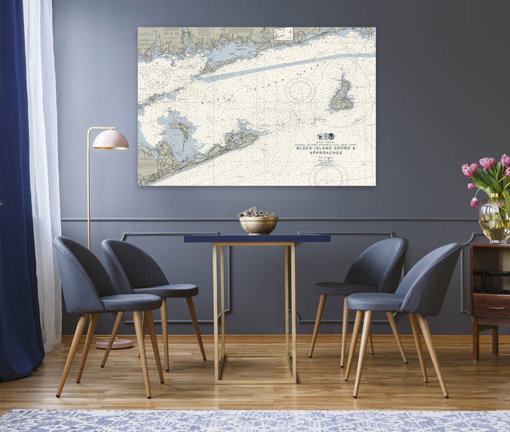 Block Island Sound And Approaches Nautical Chart — Traditional palette