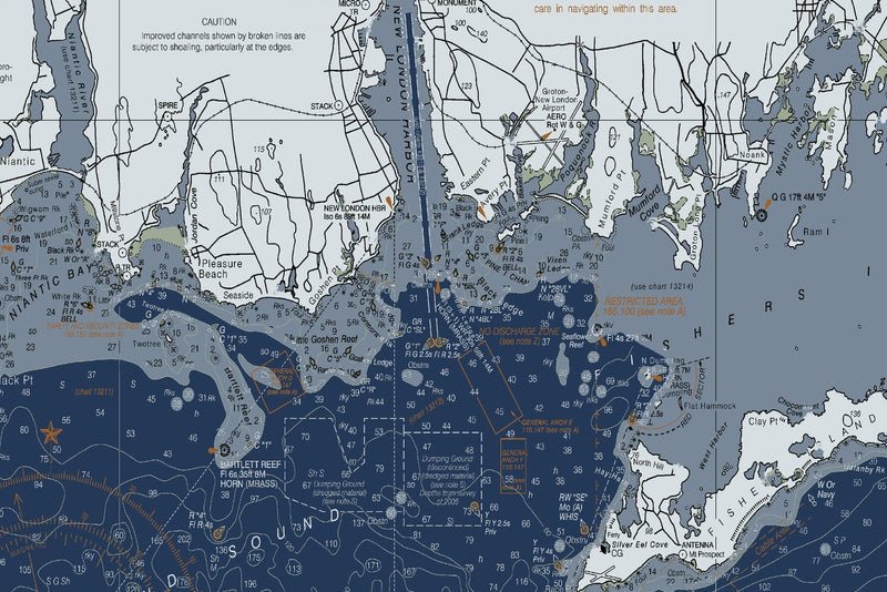 Block Island Sound and Gardiners Bay — Modern Edition — print detail 2