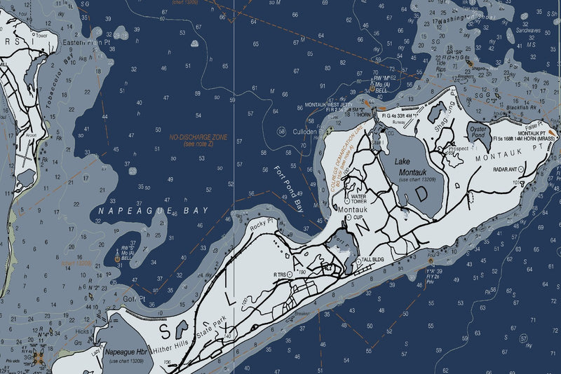Block Island Sound and Gardiners Bay — Modern Edition — print detail 3