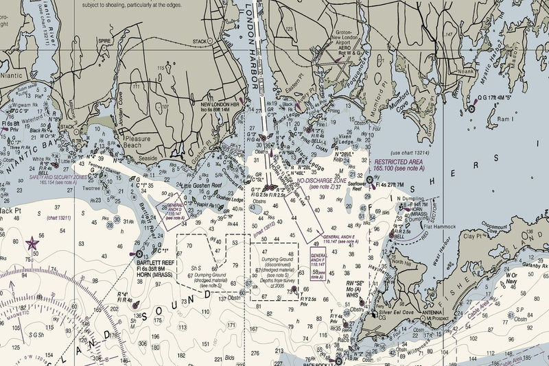Block Island Sound and Gardiners Bay — print detail 2