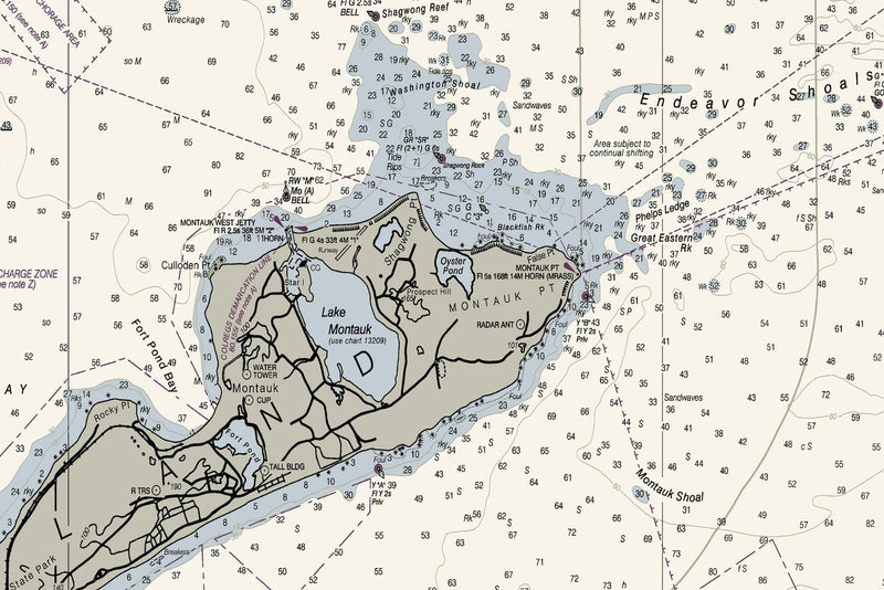 Block Island Sound and Gardiners Bay — print detail 3
