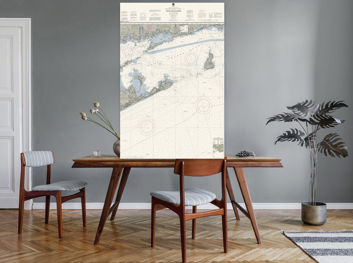 Block Island Sound and Gardiners Bay Nautical Chart — Traditional palette