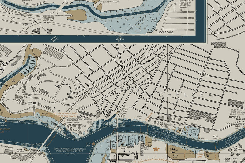 Boston Inner Harbor — Heritage Edition — print detail 2