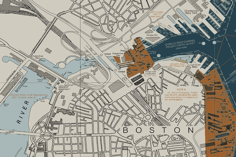 Boston Inner Harbor — Heritage Edition — print detail 3