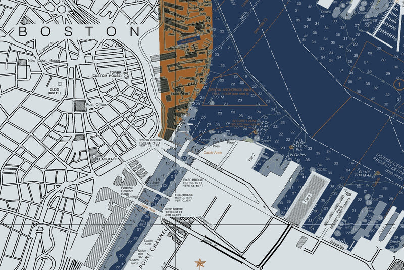 Boston Inner Harbor — Modern Edition — print detail 1