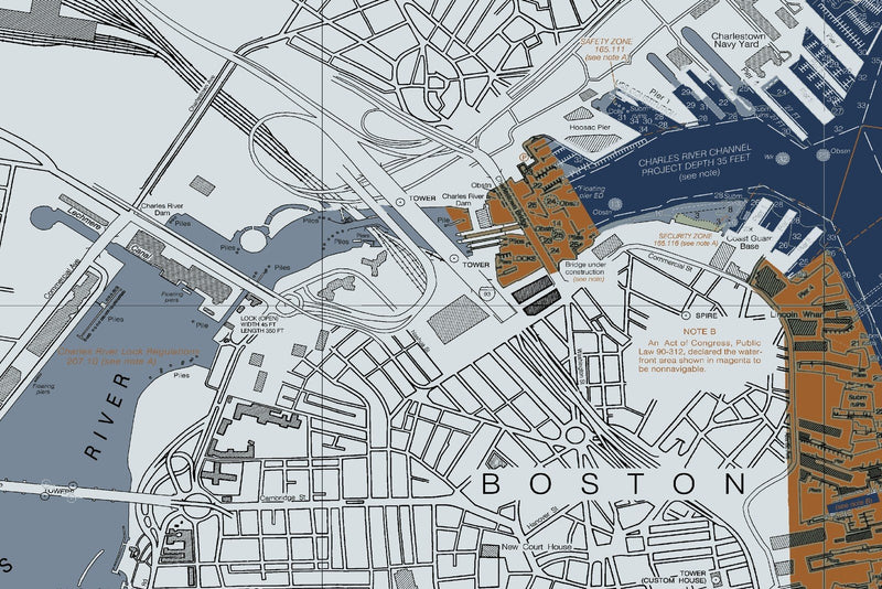Boston Inner Harbor — Modern Edition — print detail 3