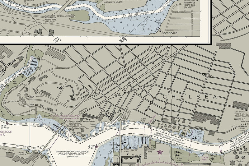 Boston Inner Harbor — print detail 2