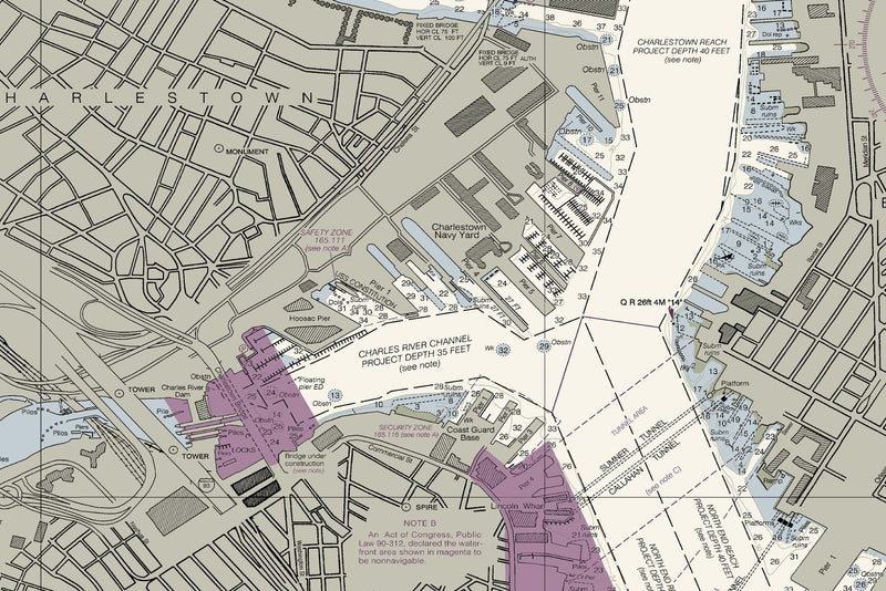 Boston Inner Harbor — print detail 3