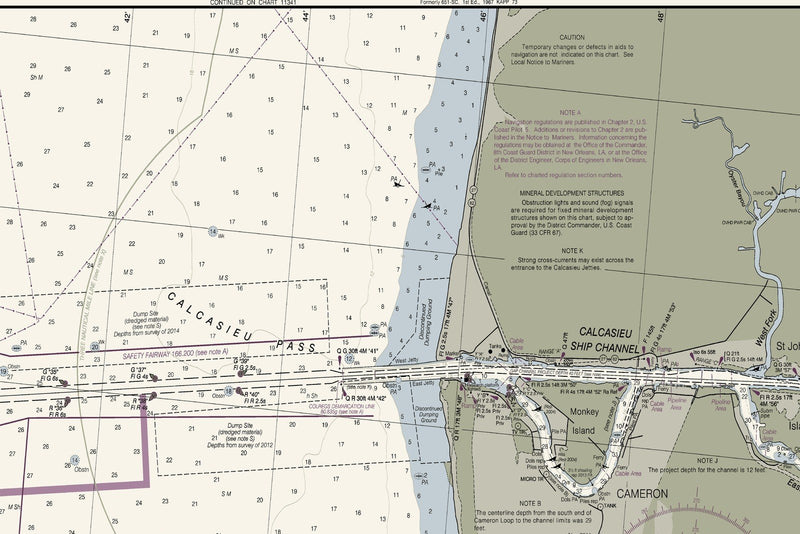 Calcasieu River and Lake — print detail 1