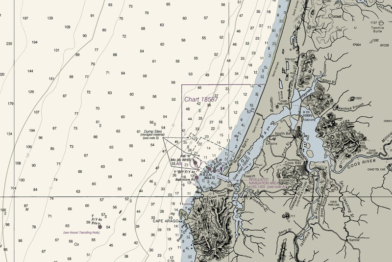 Cape Blanco to Yaquina Head — print detail 1