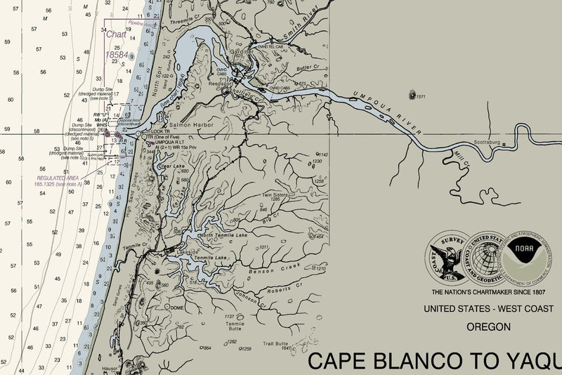 Cape Blanco to Yaquina Head — print detail 2