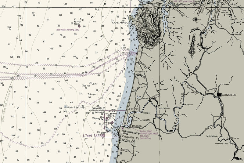 Cape Blanco to Yaquina Head — print detail 3