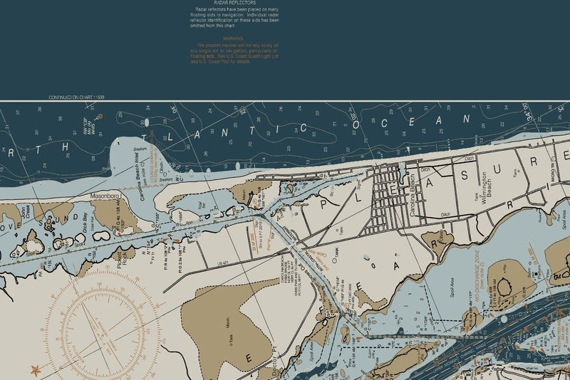 Cape Fear River Wilmington to Hilton Head — Heritage Edition — print detail 1