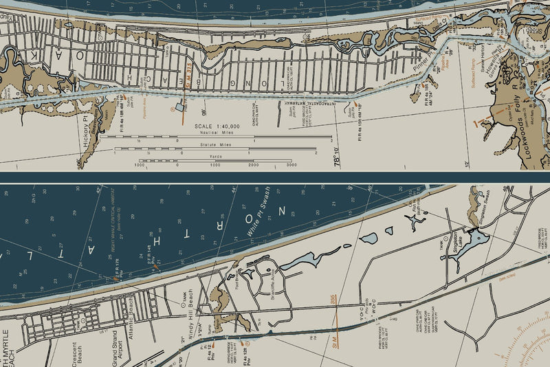Cape Fear River Wilmington to Hilton Head — Heritage Edition — print detail 3