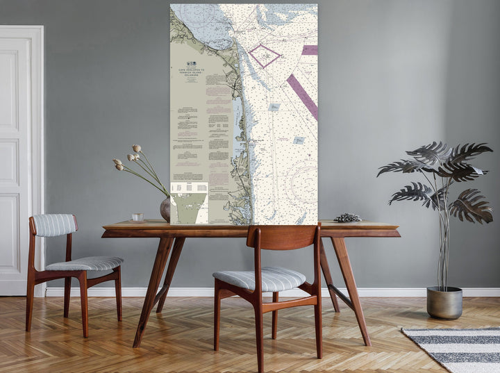 Cape Henlopen to Fenwick Island - Delaware - Nautical Chart — Traditional palette