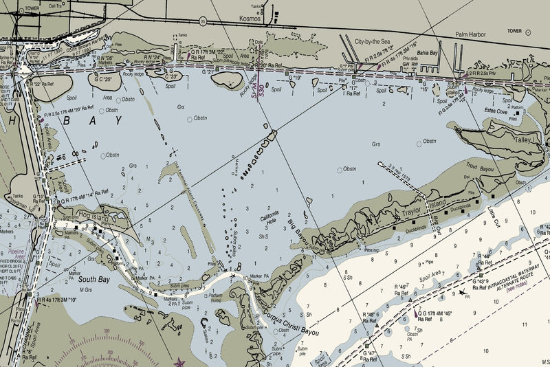 Carlos Bay To Redfish Bay Nautical Chart — print detail 2