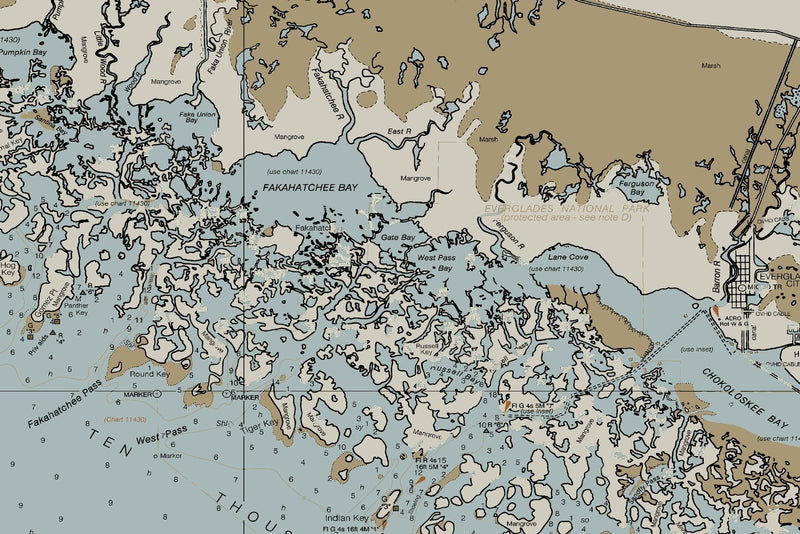 Chatham River to Clam Pass — Heritage Edition — print detail 3
