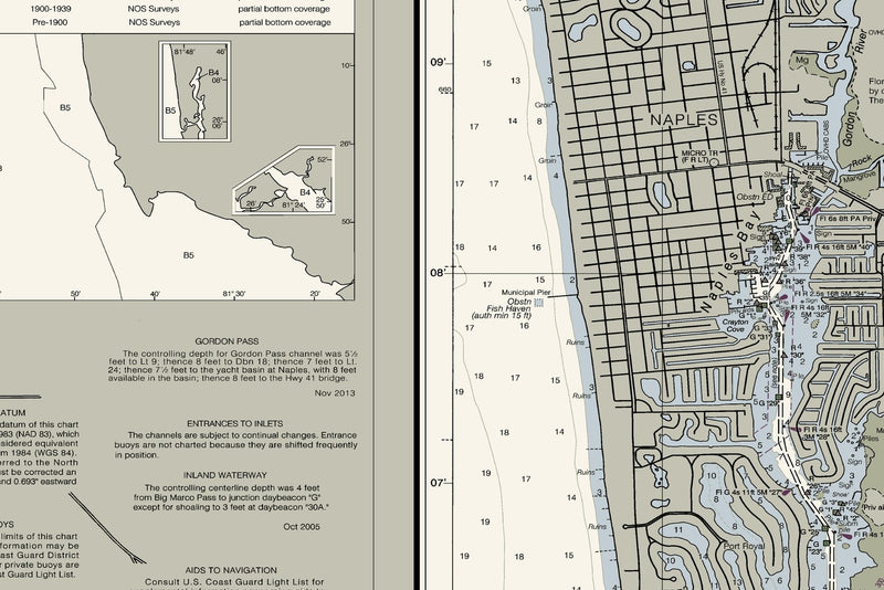 Chatham River to Clam Pass — print detail 1