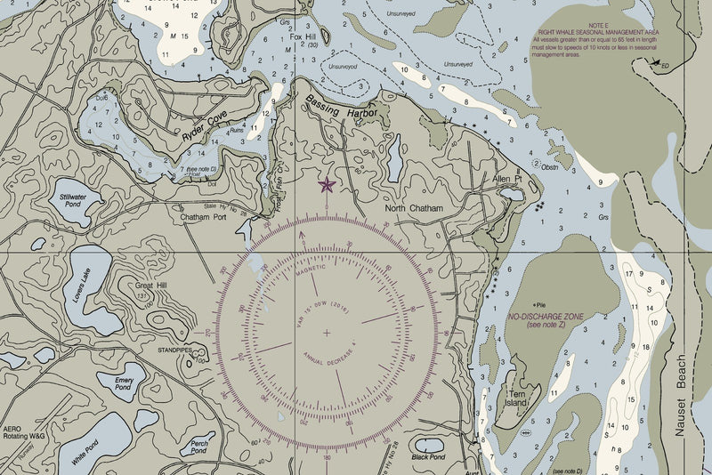 Chatham Harbor and Pleasant Bay — print detail 3