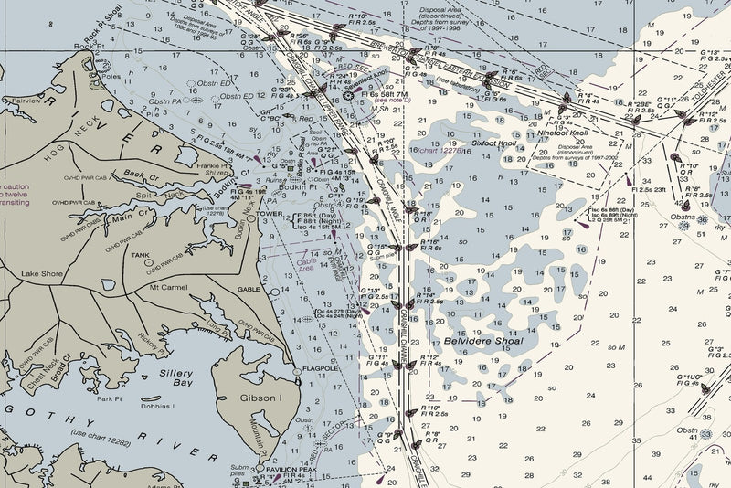 Chesapeake Bay Sandy Point to Susquehanna River — print detail 1